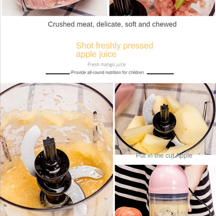 600ml Electric Kitchen Chopper Garlic Masher Meat Grinder Food Garlic Vegetable Chopper Crusher Food Processor Slicer Blender