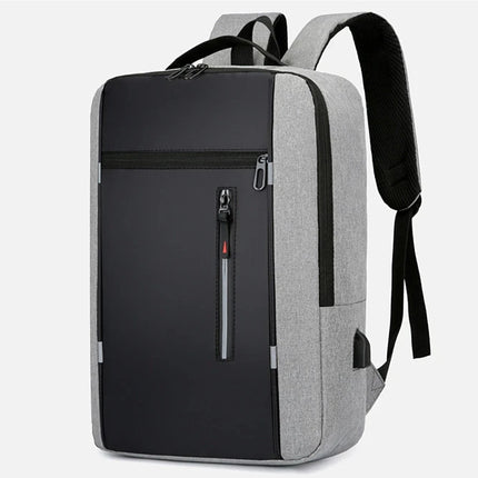Waterproof Oxford Laptop Backpack for Men 15.6 Inch USB Charging Business Travel School Backpack High Capacity