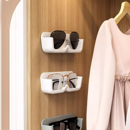 10PCS Eyeglasses Organizer Wall Mounted No-Punch Sunglasses Organizer Premium Sunglasses Display Case Home Storage