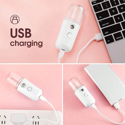 Nano Mist Sprayer Facial Portable Mist Humidifier Moisturizing Handy Water Sprayer Beauty Instrument Moisturizing Sprayer