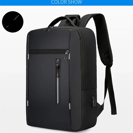 Waterproof Oxford Laptop Backpack for Men 15.6 Inch USB Charging Business Travel School Backpack High Capacity