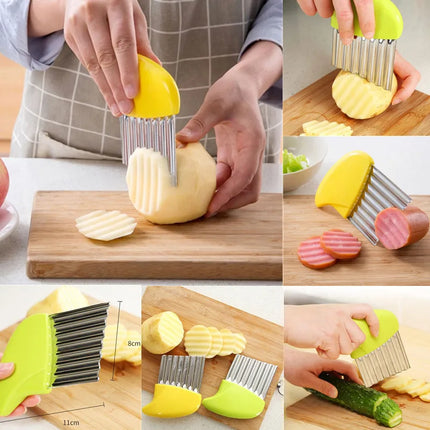 Stainless Steel Wavy Potato Chip Slicer Knife