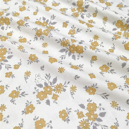 160*50cm Purple Small Floral Design Printed Cotton Fabric For DIY Children's Wear Cloth Make Bedding Quilting Girl Dress Tesido