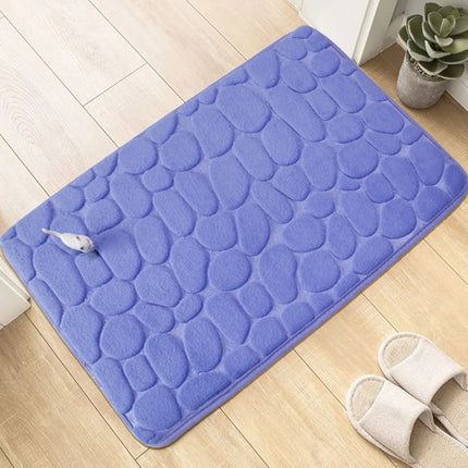 Soft Non-slip Carpets Bathroom Foot Mat Cobblestone Embossed Bath Mats Absorbent Doormat Quick Drying Memory Foam Foot Mat