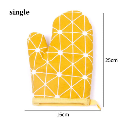 1 Pack Of Cotton And Linen Baking Gloves Microwave Oven Gloves Home Insulation Kitchen Baking Oven Special Tools