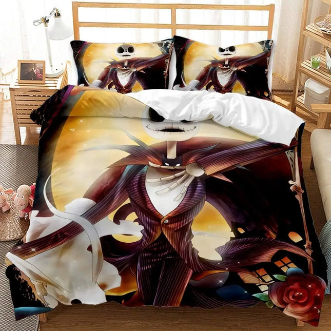 Nightmare Before Christmas Bedding Set Jack And Sally Duvet Cover Set Comforter Bedding Sets Bed Set Home Decor Bedding