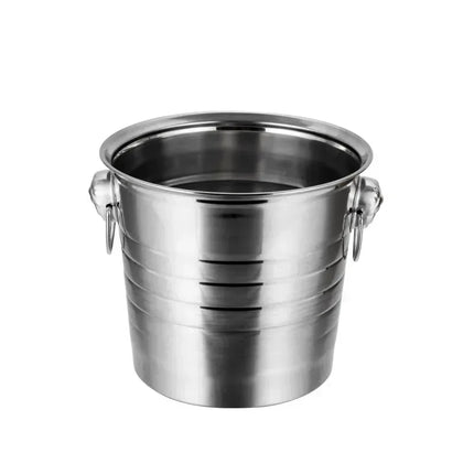 1L/3L/5L Portable Stainless Steel Ice Bucket Comfort Handle Eco-Friendly Freezer Cooler Bar Supplies Kitchen Accessories