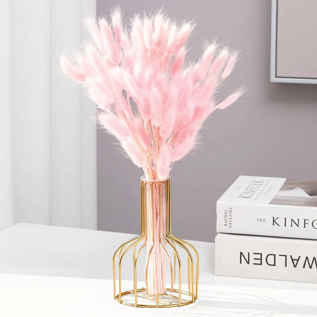 Hollow Iron Vase for Dried Flowers