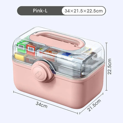 Large Capacity Portable Medicine Organizer Box