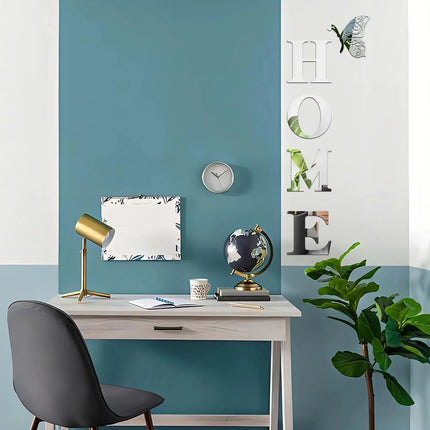3D Mirror Wall Sticker HOME Logo