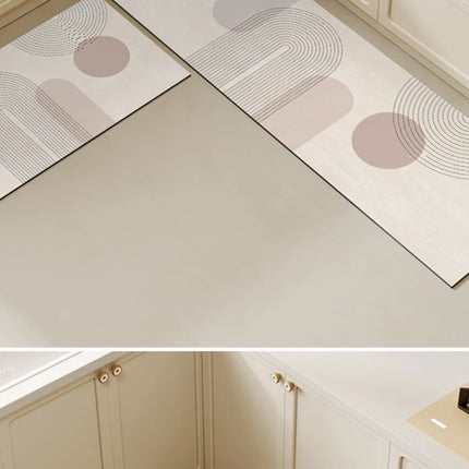 Kitchen Floor Mat Non-slip Oil-proof Carpet Pvc Leather Waterproof Foot Mats Wipeable No-clean Rug Long Strip Decoration Carpets