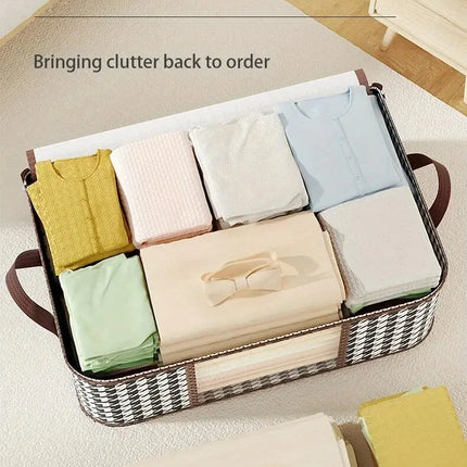 Visible Large Capacity Storage Box Portable Household Clothes Organizer With Handles Foldable Dustproof Quilt Zipper Container