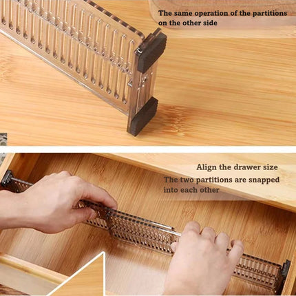 8Pcs Adjustable Plastic Drawer Divider, Organizer Separator for Underwear, Socks, Home Storage Cabinet, Expandable Grid