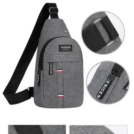 Chest Bag Men's One Shoulder Crossbody Bag Large Capacity Outdoor Sports And Leisure Fashion Small Shoulder Bag Large Capacit