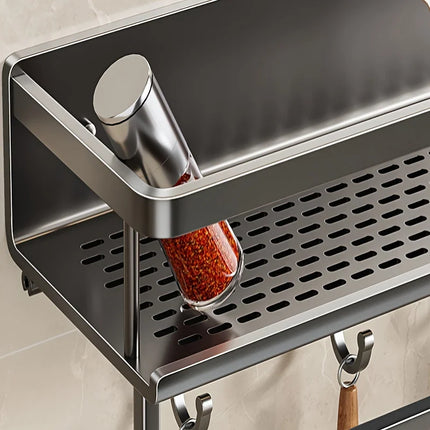 Aluminum Wall-Mounted Kitchen Spice Rack