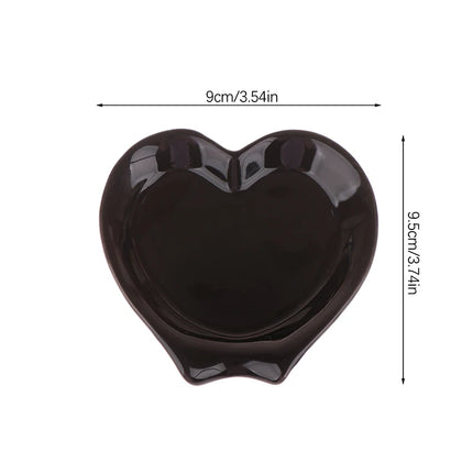 Creative Heart Shaped Ceramic Spoon Rest Pad Coffee Spoon Holder Soup Ladle Rack Kitchen Utensils Tableware Organizer