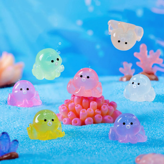 Micro Creative Cute Glow In The Dark Small Aquarium Fish Tank Diy Decoration Accessories Small Ornaments Knot Decorative Object