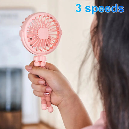 Portable Oscillating Pram Fan Mini Handheld Personal Car Seat Baby Fan with Flexible Tripod Clip-on USB Battery Operated