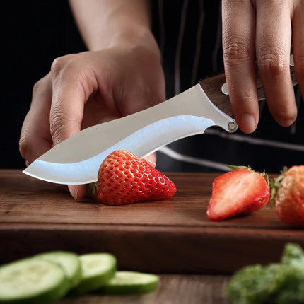 Boning Knife Barbecue Camping Cleaver Meat Cut Fruit Kitchen Knives Chef Utility Butcher Knife Sharp Blade Wooden Handle Cleaver