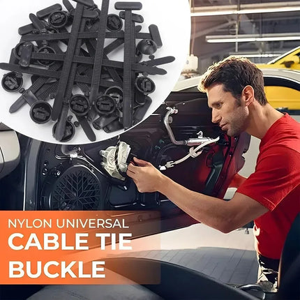 Multi-purpose nylon universal cable tie buckle Self-locking cable tie buckle Installation-free Cable tie universal UV-resistant