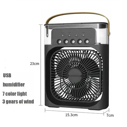 2025 Portable 3 in 1 Fan AIr Conditioner Household Small Air Cooler LED Night Lights Humidifier Air Adjustment Home Fans