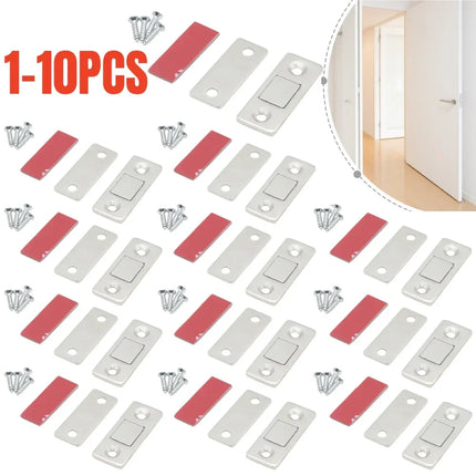 Magnetic Cabinet Catches Magnetic Door Stop Ultra Thin Drawer Magnet Catch Hidden Door Closer Adhesive Cabinet Latch for Kitchen