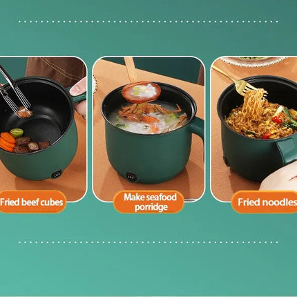 1.5L Mini Home Cooking Pot Multifunctional Rice Cooker Non Stick Pan Safety Material Potable Stockpot Utility Electrice