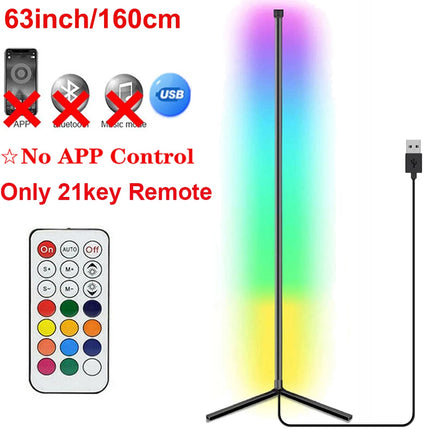 160cm Smart Tuya RGB Corner Floor Lamp