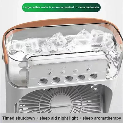 2025 Portable 3 in 1 Fan AIr Conditioner Household Small Air Cooler LED Night Lights Humidifier Air Adjustment Home Fans