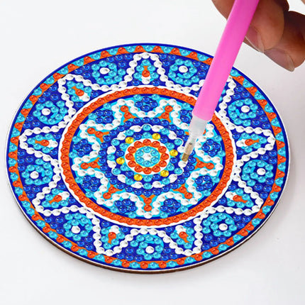 6/9Pcs DIY Diamond Painting Christmas Coaster Ornament Santa Snowman Drink Cup Cushion Diamond Embroidery Kit Xmas Kitchen Decor