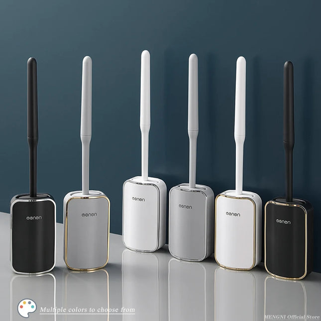 Wall-Mounted Quick-Drain Toilet Brush Set