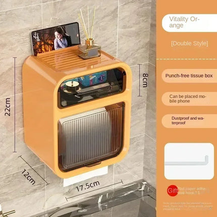 Wall-Mounted Bathroom Tissue Box