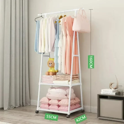 Triangle Floor Standing Clothes Rack