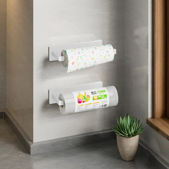 Stainless Steel Paper Towel Holder Rack Toilet Kitchen Roll Paper Holder Self-adhesive Kitchen Toliet Accessories