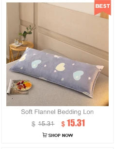 Solid Color Flannel Long Pillow Case Soft Comfortable Adults Double Lover Sleeping Pillow Cover Bedding Body Pillowcase