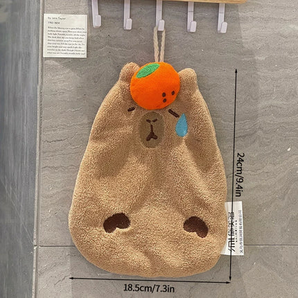 Cartoon Cat Shaped Hand Towel Kitchen Bathroom Hanging Absorbent Hand Towel Household Multi-functional Cleaning Hand Towel