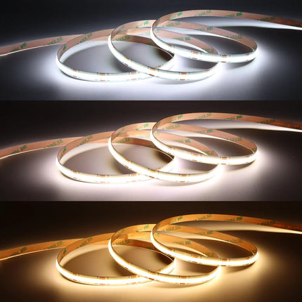 Tuya Smart WiFi Switch COB CCT LED Strip Light 3M 5M 24V Power Adapter EU/US Plug Dimmable Lamp LED Tape for Room Kitchen Decor
