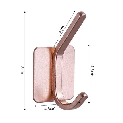 Self-adhesive Bathroom Hook Key Bag Shower Door Robe Towel Adhesive Hanger Kitchen Accessories For Organizer Wall Stickers Hooks