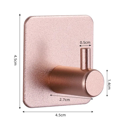 Self-adhesive Bathroom Hook Key Bag Shower Door Robe Towel Adhesive Hanger Kitchen Accessories For Organizer Wall Stickers Hooks