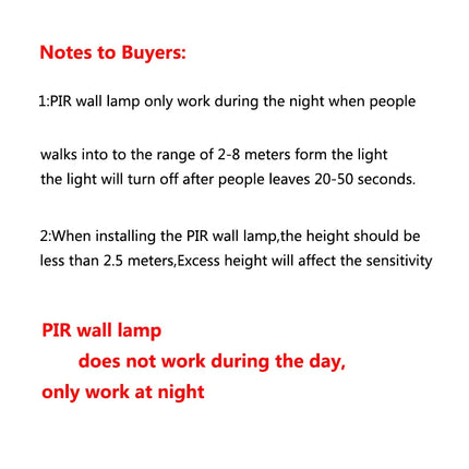 Waterproof PIR LED Wall Light