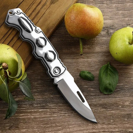 Portable Folding Knife Keychain Fruit Cutter Multipurpose Pocket Knife Utility Knives Stainless Steel Knife Kitchen Accessories