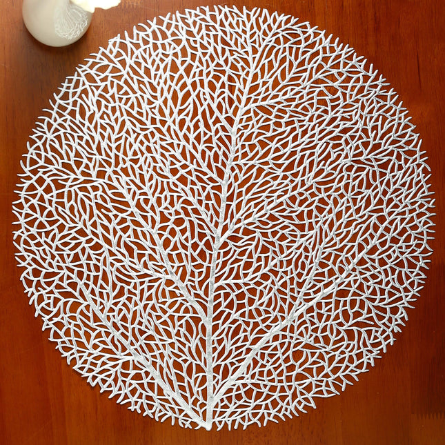 Golden Leaf PVC Placemats Set