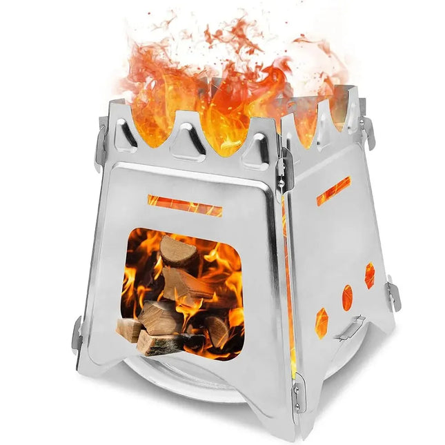 Portable Stainless Steel Camping Wood Stove