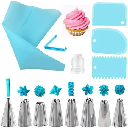 Silicone Piping Bags and Tips Set