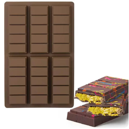10 Grids Silicone Molding Chocolate Bar Mold Non-Stick Reusable Kitchen Deep Chocolate Mold Multipurpose Large Candy Molds