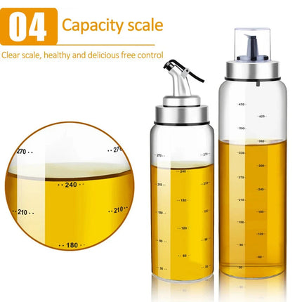 180/300/500ml Cooking Seasoning Oil Bottle Sauce Bottle Glass Storage Bottles for Oil and Vinegar Oil Dispenser For Kitchen