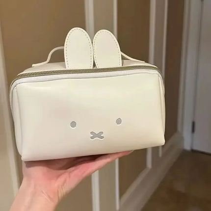 Kawaii Miffy Rabbit Cute Shape Hand Makeup Bag Multi-functional