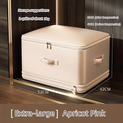 Ultra Space Saving Self Compression Organizer,Comforter Storage Bag,Moving Bag for Comforters,Clothes,Blankets,Bedding,College