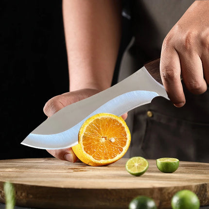 Boning Knife Barbecue Camping Cleaver Meat Cut Fruit Kitchen Knives Chef Utility Butcher Knife Sharp Blade Wooden Handle Cleaver