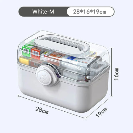 Large Capacity Portable Medicine Organizer Box